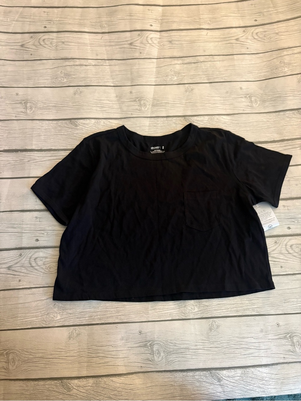 Jockey Black Crop Tee